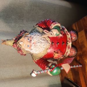 Christopher Radko Numbered Woodland Winds Frosty Leaf Santa 13” Tall Resin